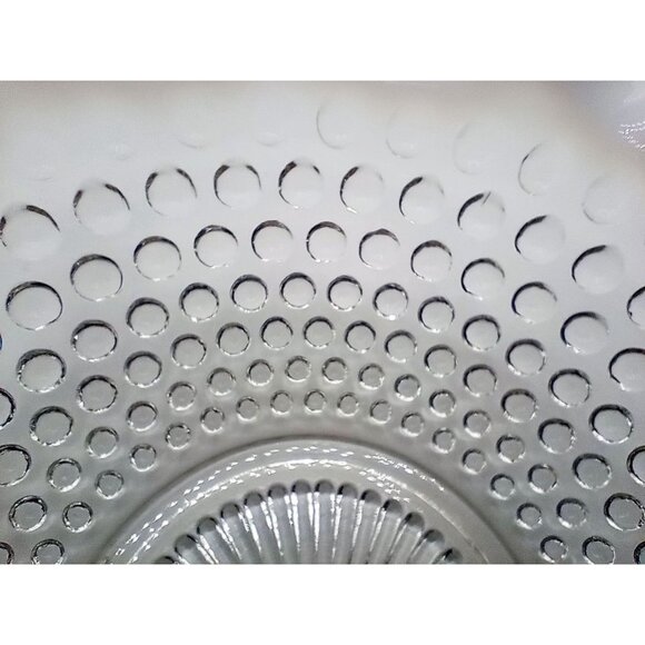 Hobnail Moonstone Ruffled Serving Bowl Dish Milk Rim Candy Depression Glass 6.5" - Picture 7 of 16